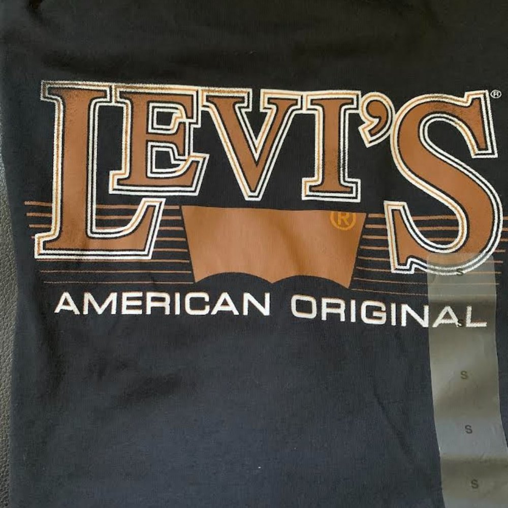 Levi's Men's Long Sleeve Black T-Shirt Hoodie Size S